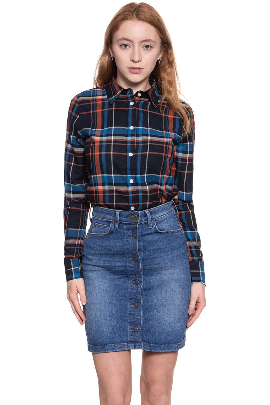 KOSZULA DAMSKA WRANGLER LS SHIRT GLOW ORANGE W5241OR48 112129366