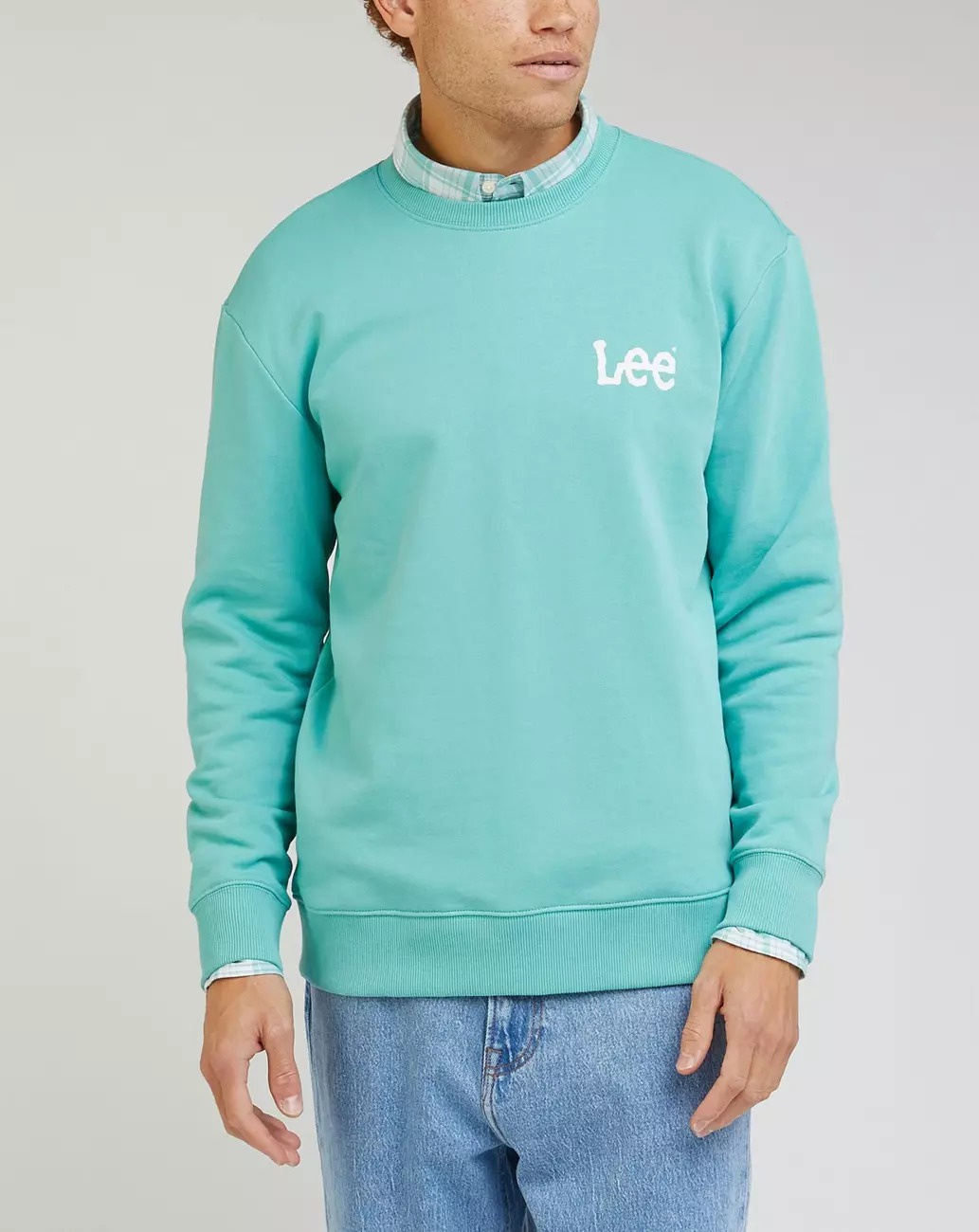 LEE WOBBLY SWS MĘSKA BLUZA KLASYCZNA LOGO L81MFW41 112330663