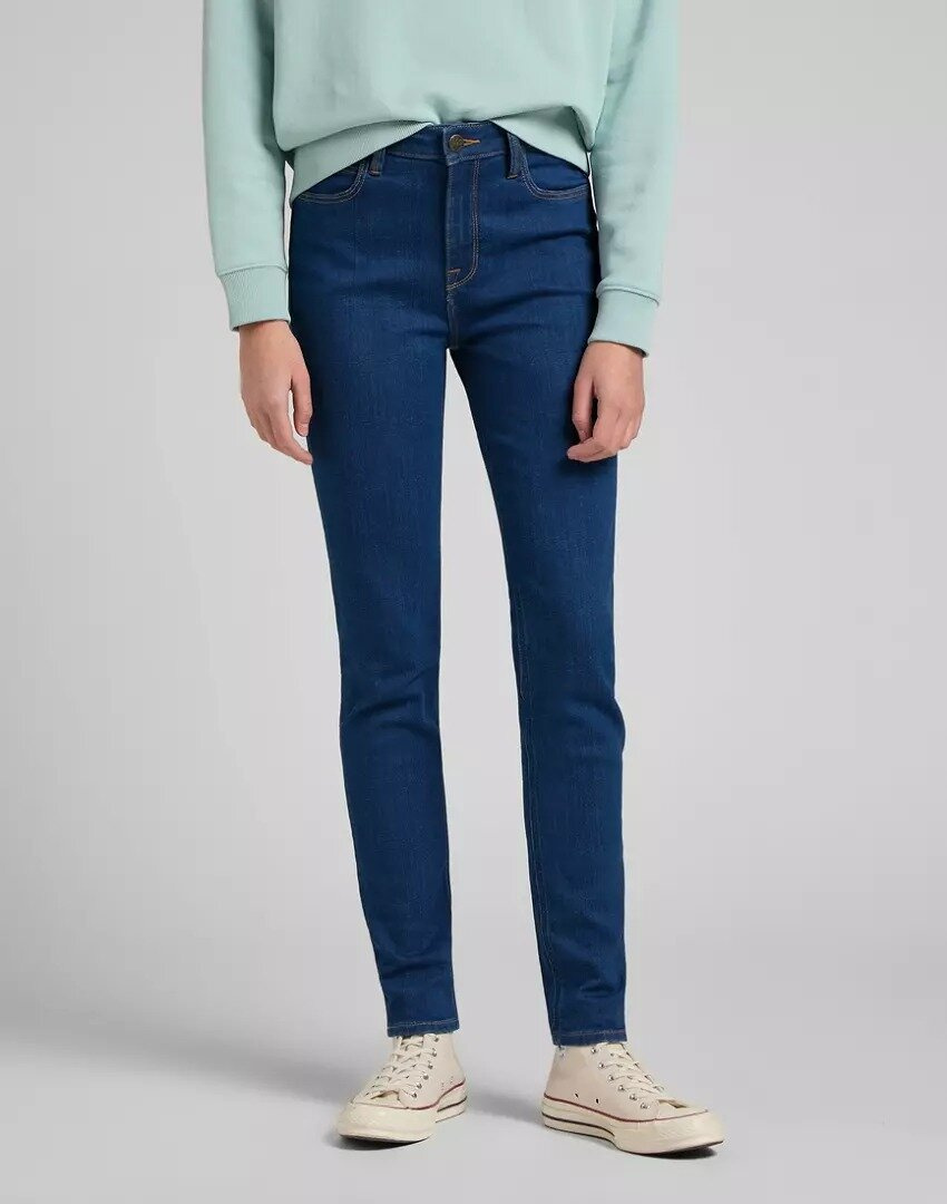 LEE SCARLETT HIGH DAMSKIE SDPONIE JEANSOWE JEANSY DARK ZURI L626OPOR 112145308