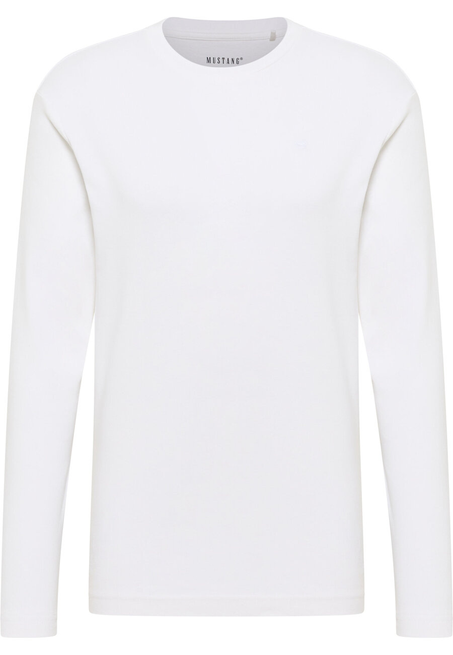 MUSTANG ARLINGTON MĘSKI LONGSLEVE KOSZULKA Z DŁUGIM RĘKAWEM BRIGHT WHITE 1015674 2007