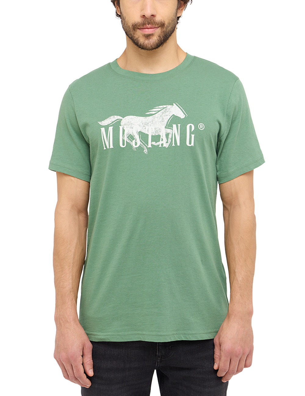 Męski T-Shirt Mustang Style Austin Dark Ivy 1016279 6326