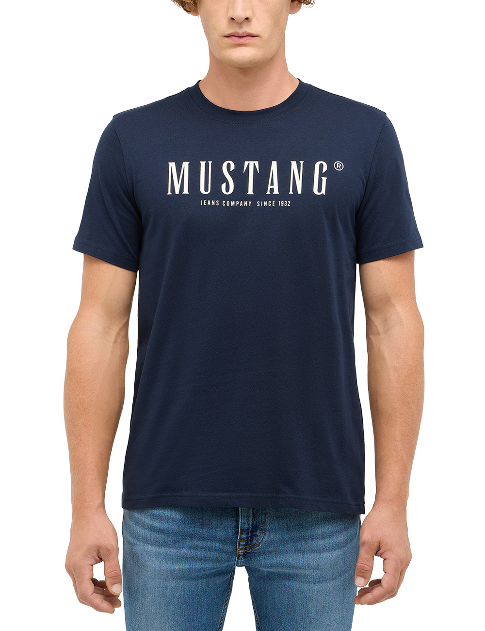 Męski T-Shirt Mustang Style Austin Dark Sapphire 1017125 4136