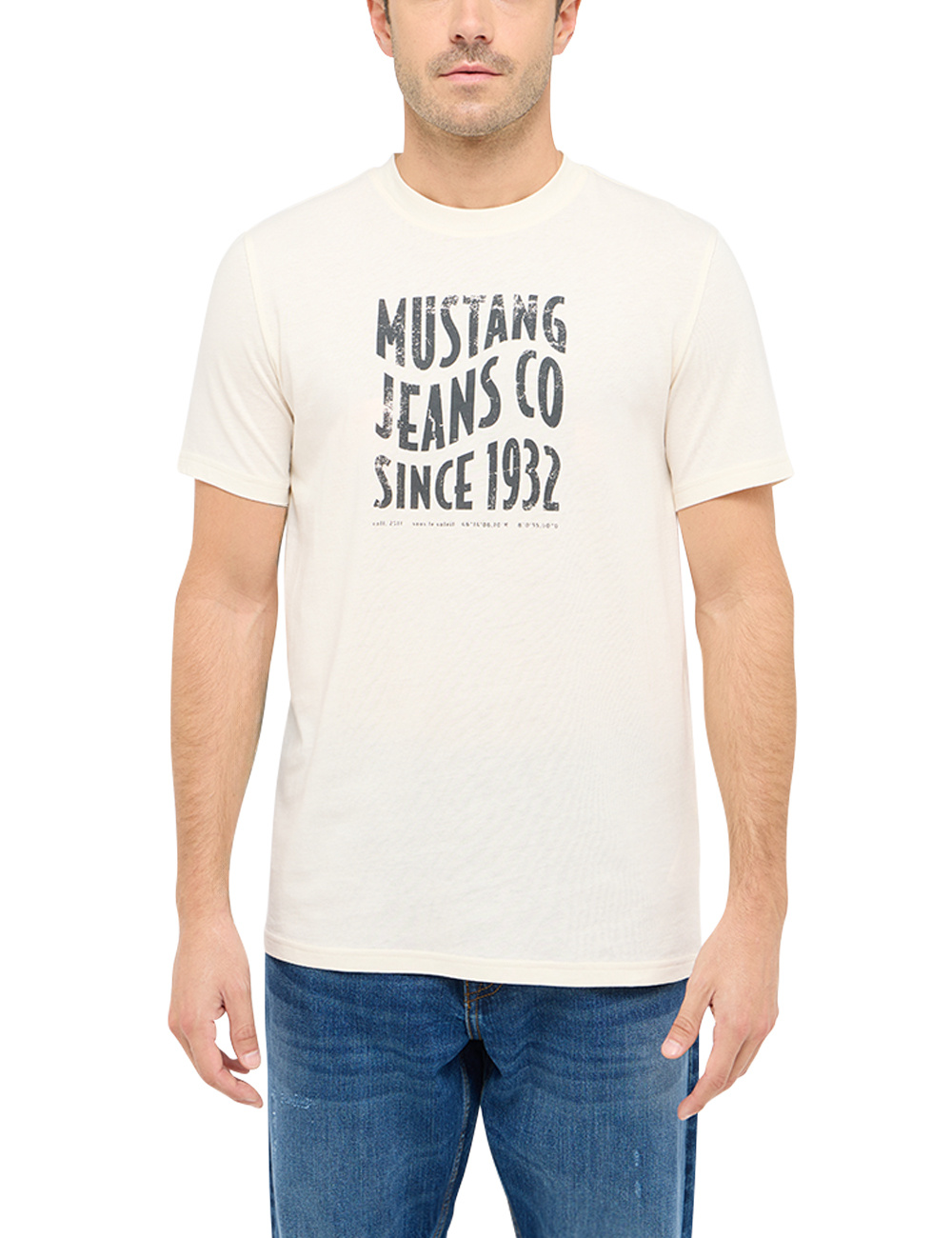 Męski T-Shirt Mustang Style Austin Whisper White 1016272 2013
