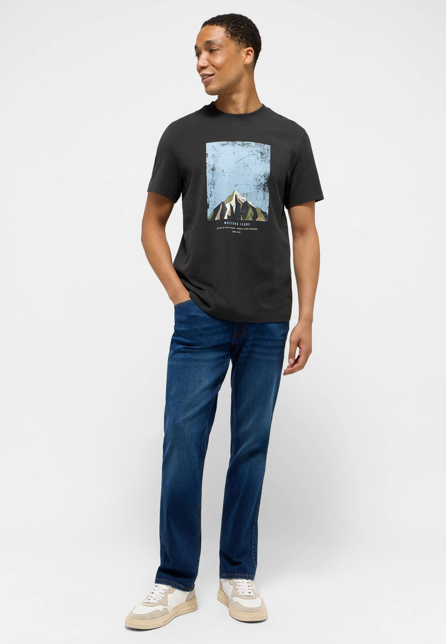 Męskie Spodnie Jeansowe Mustang Style Tramper Straight Denim Blue 1015877 5000 701