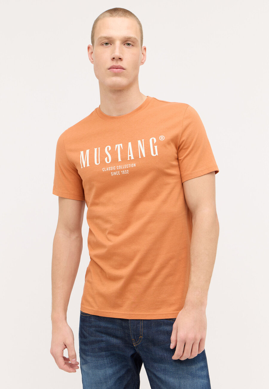 MĘSKA KOSZULKA MUSTANG AustinT-shirt LOGO Raw Sienna 1015054 7088