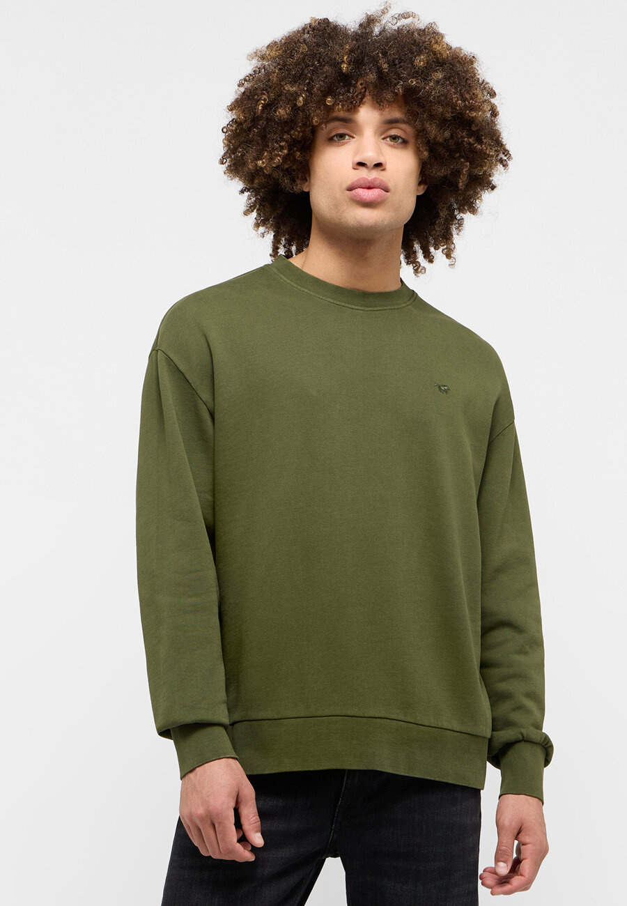 MUSTANG CLIO MĘSKA BLUZA NIEROZPINANA RIFLE GREEN 1015639 6514