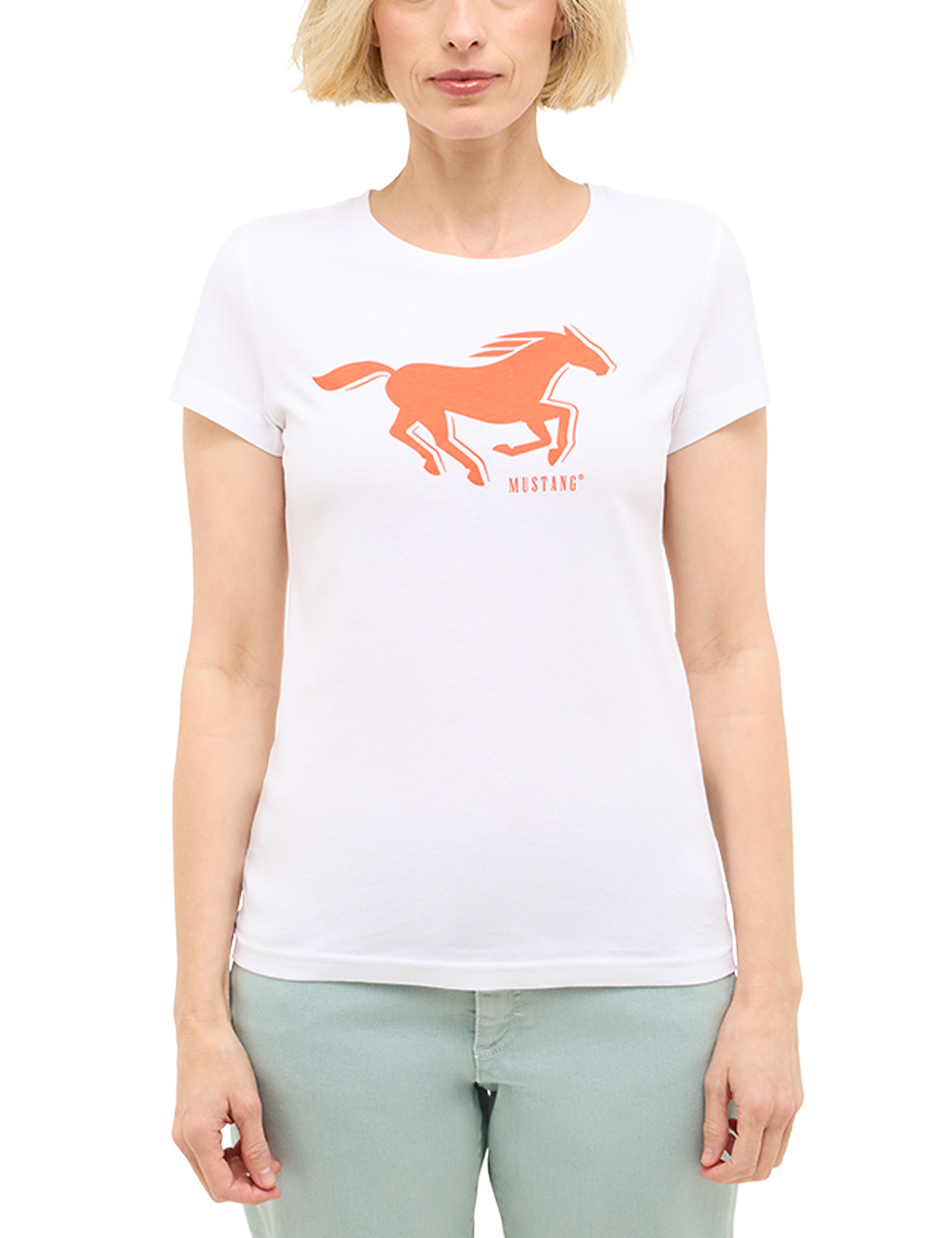 Damski T-Shirt Mustang Style Loa General White 1016508 2045