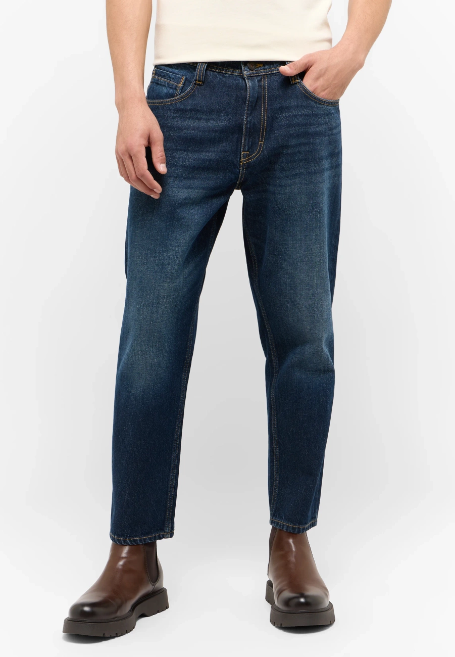 Męskie Spodnie Jeansowe MUSTANG Denver Tapered Denim Blue 1015511 5000 880