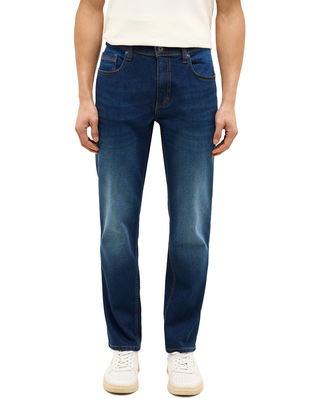 Męskie Spodnie Jeansowe Mustang Style Washington Straight Denim Blue 1016335 5000 802