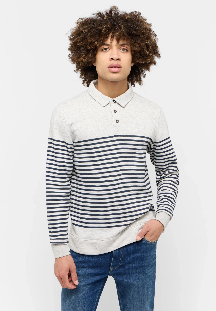 Męski Longsleeve Mustang Style Pinehurst Whisper White Melange 1015684 2078