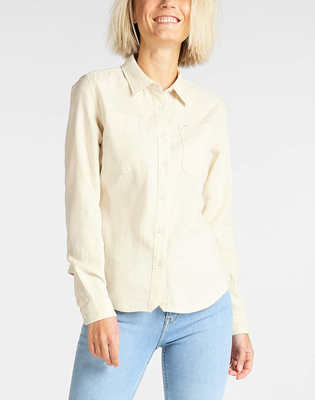 LEE 2 POCKET WORK SHIRT DAMSKA KOSZULA ECRU L45UIKNQ 112110588