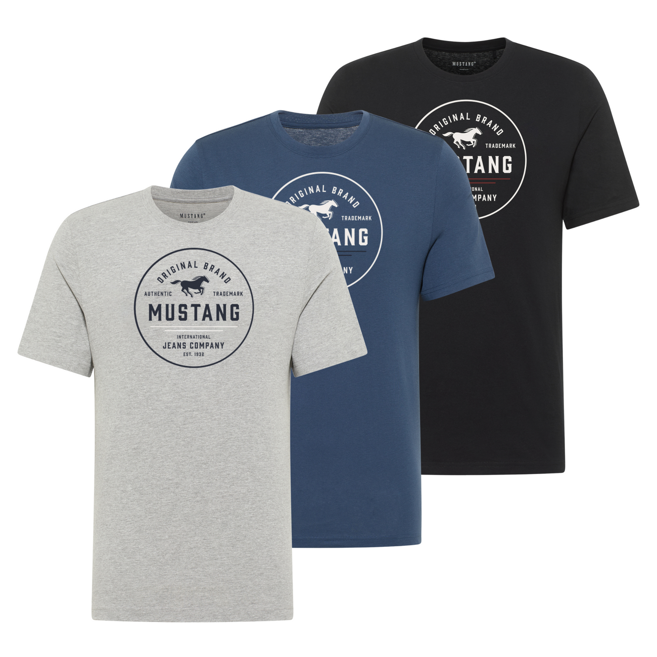 3 - Pak T-Shirt Mustang Style Alex 017334