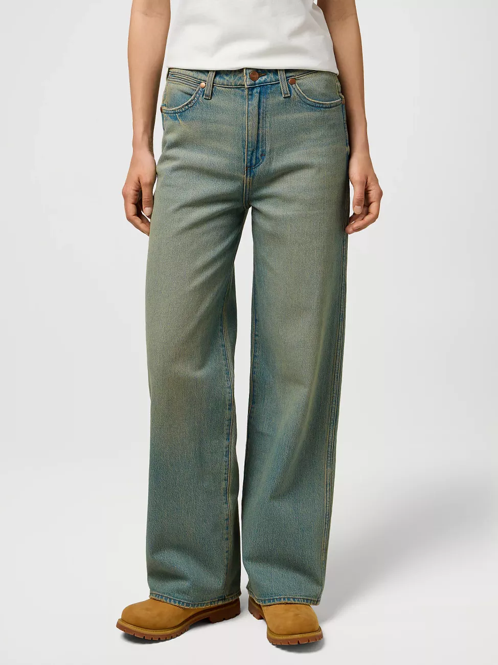 DAMSKIE SPODNIE WRANGLER LOOSE STRAIGHT SILVER LAKE 112371183