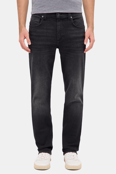 Męskie Spodnie Jeansowe Mustang Style Washington Straight Denim Black 1016334 4000 802