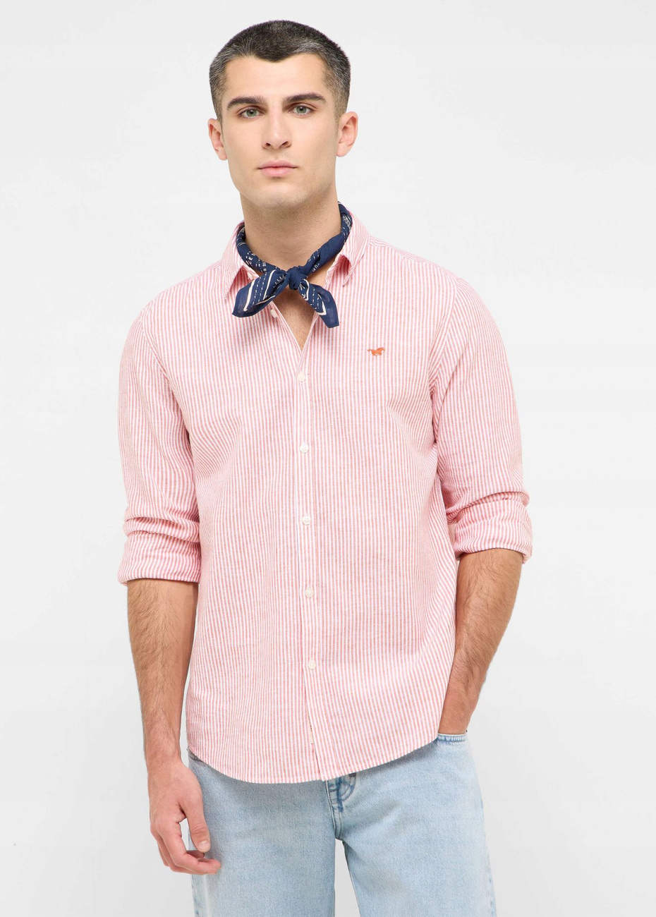 Męska Koszula Mustang Style Rawlins Red Fine Stripe 1016472 12735