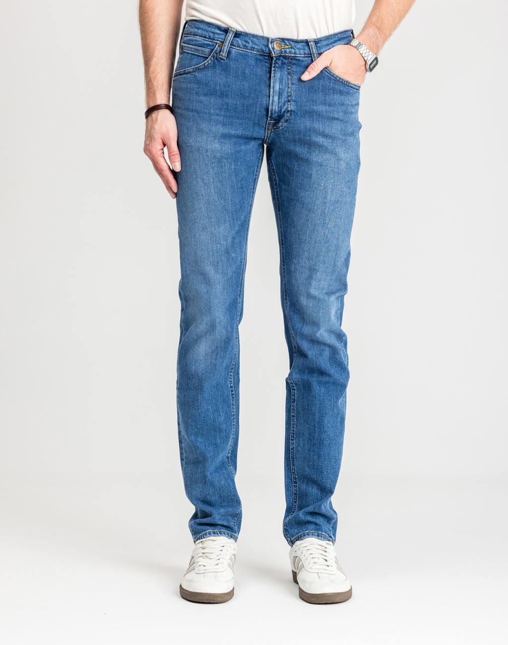 LEE DAREN ZIP FLY MĘSKIE SPODNIE JEANSOWE JEANSY DŻINSY DARK FREEPORT L707PXGQ 112140688