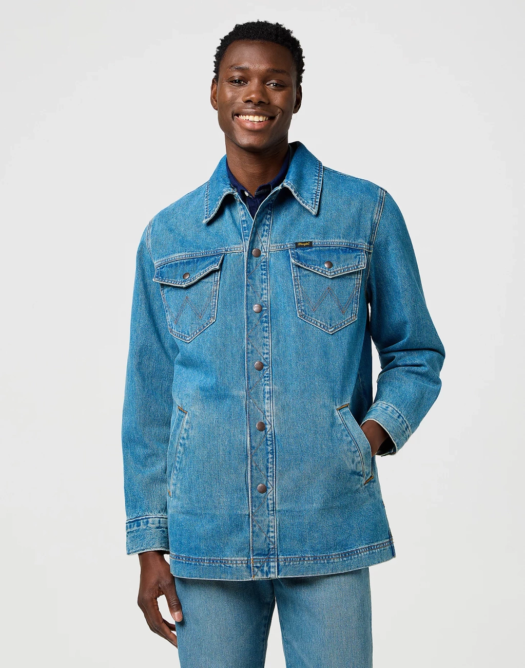 MESKA KURTKA JEANSOWA WRANGLER WRANGE JACKET IRON FORGE 112371445