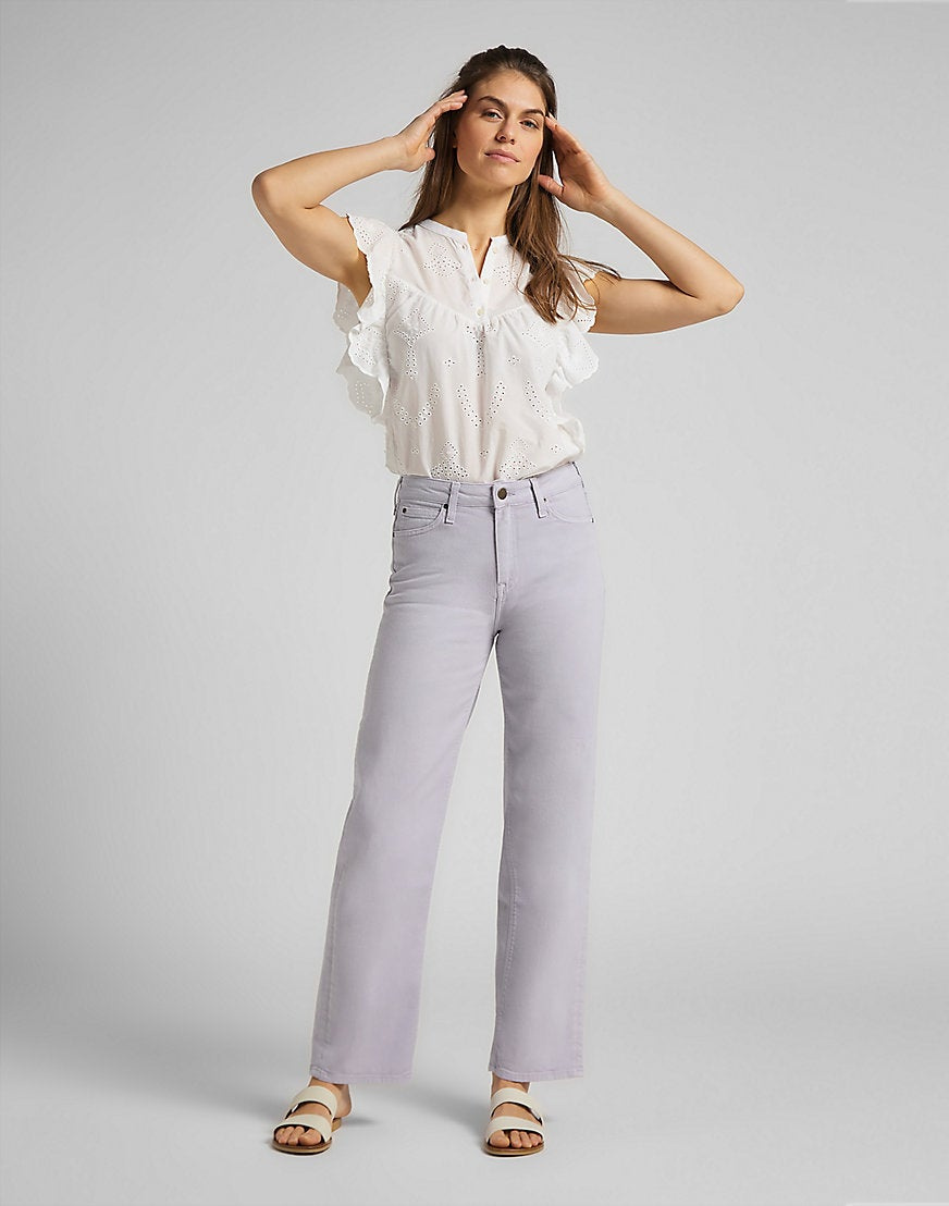 DAMSKIE SPODNIE JEANSOWE LEE WIDE LEG LILAC L30SQHCT 112106671