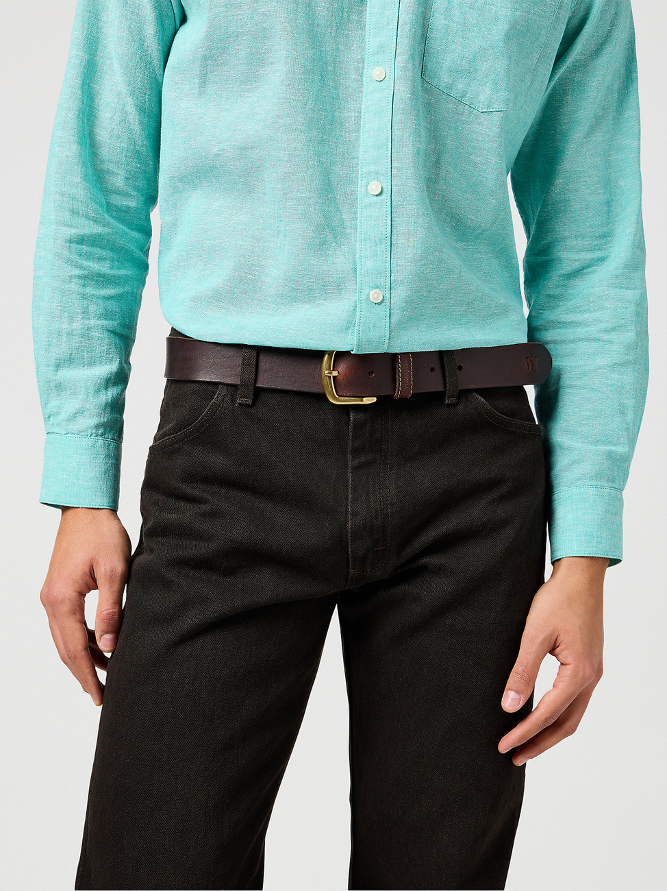 WRANGLER MĘSKI PASEK WRANGLER WEST BELT BROWN 112365274