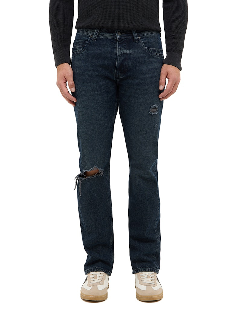 Męskie Spodnie Jeansowe Mustang Style Michigan Straight Denim Blue 1015518 5000 883