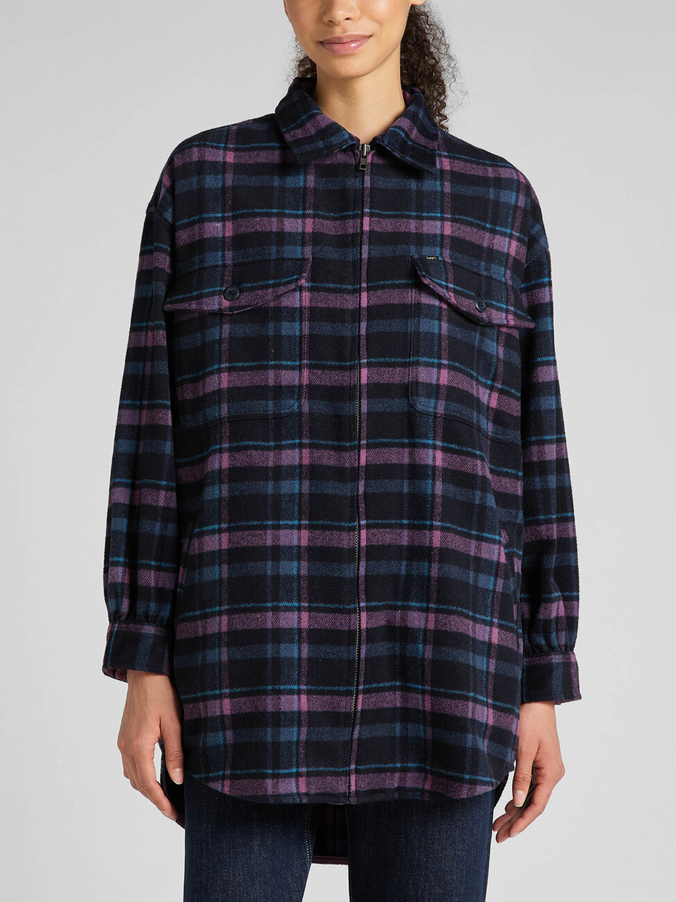 LEE 90S WORKWEAR OVERSHIRT DAMSKA KURTKA RIVET NAVY L46VAO75 112321188