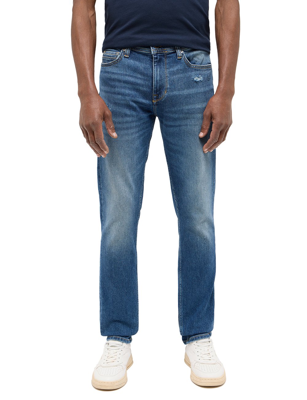 Męskie Spodnie Jeansowe Mustang Style Vegas Slim Denim Blue 1016310 5000 434