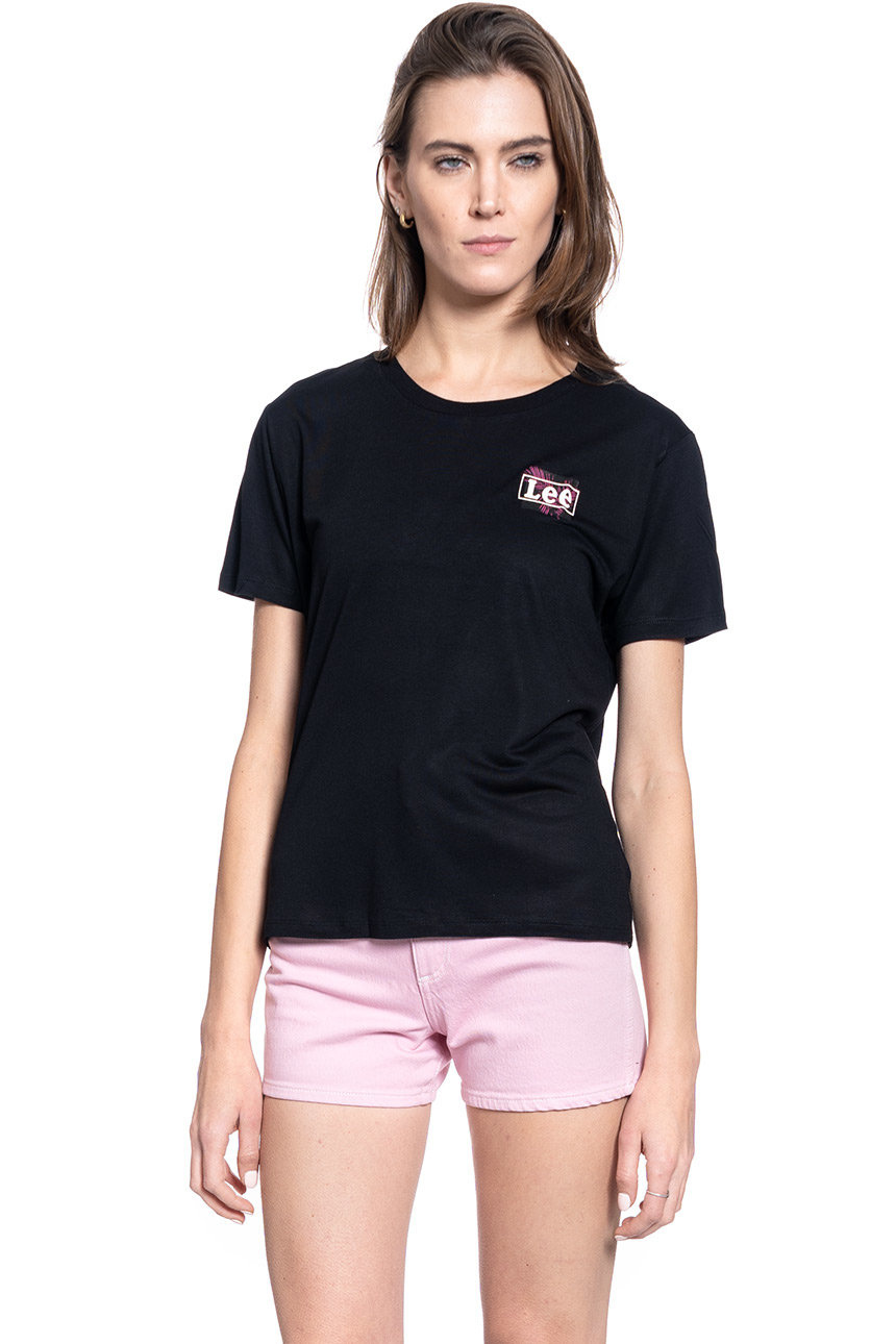 DAMSKI T-SHIRT LEE RELAXED FIT TEE BLACK L40CBW01 112108491