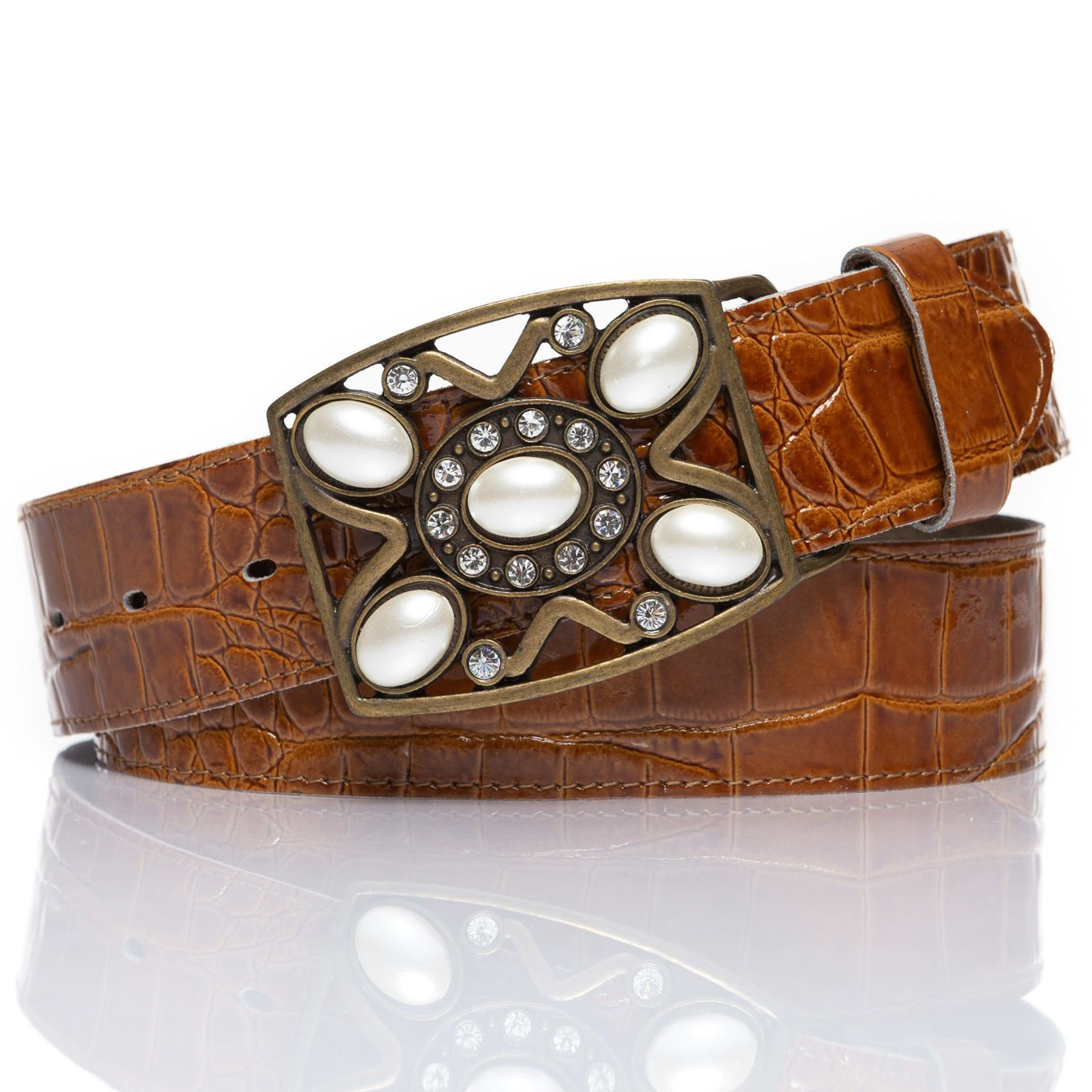 DAMSKI PASEK VANZETTI PASEK SKÓRZANY SOPO-VAN902 645 40mm Ledergürtel Q. 6186(6250)