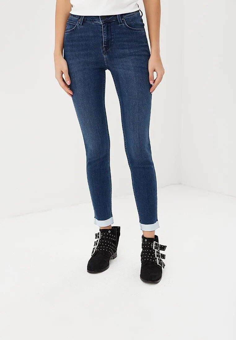 LEE SCARLETT HIGH DAMSKIE SPODNIE JEANSOWE ALBASTRU L626RKBJ 112114343