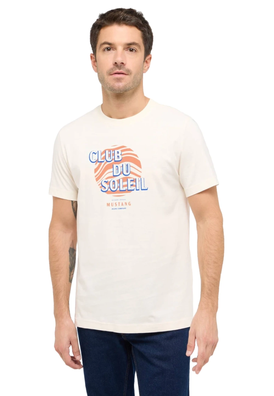 Męski T-Shirt Mustang Style Austin Whisper White 1016278 2013