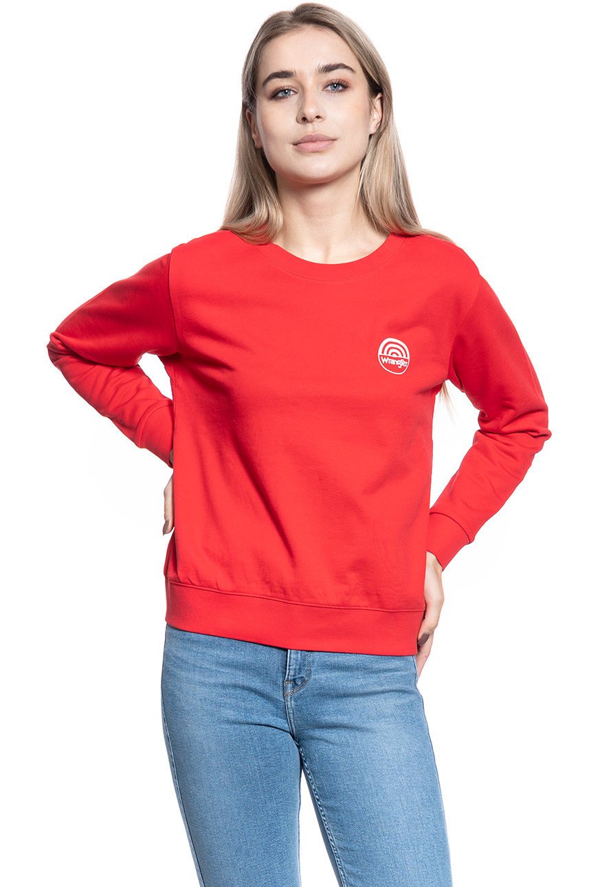 WRANGLER CREW SWEAT LOLLIPOP RED W6Z1HYXSK 112130859