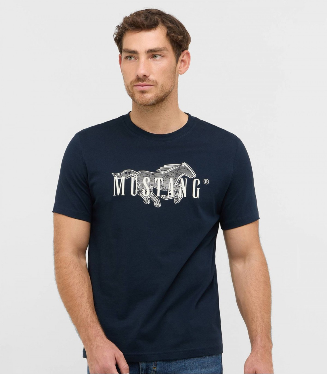 Męski T-Shirt Mustang Style Austin Dark Sapphire 1016858 4136