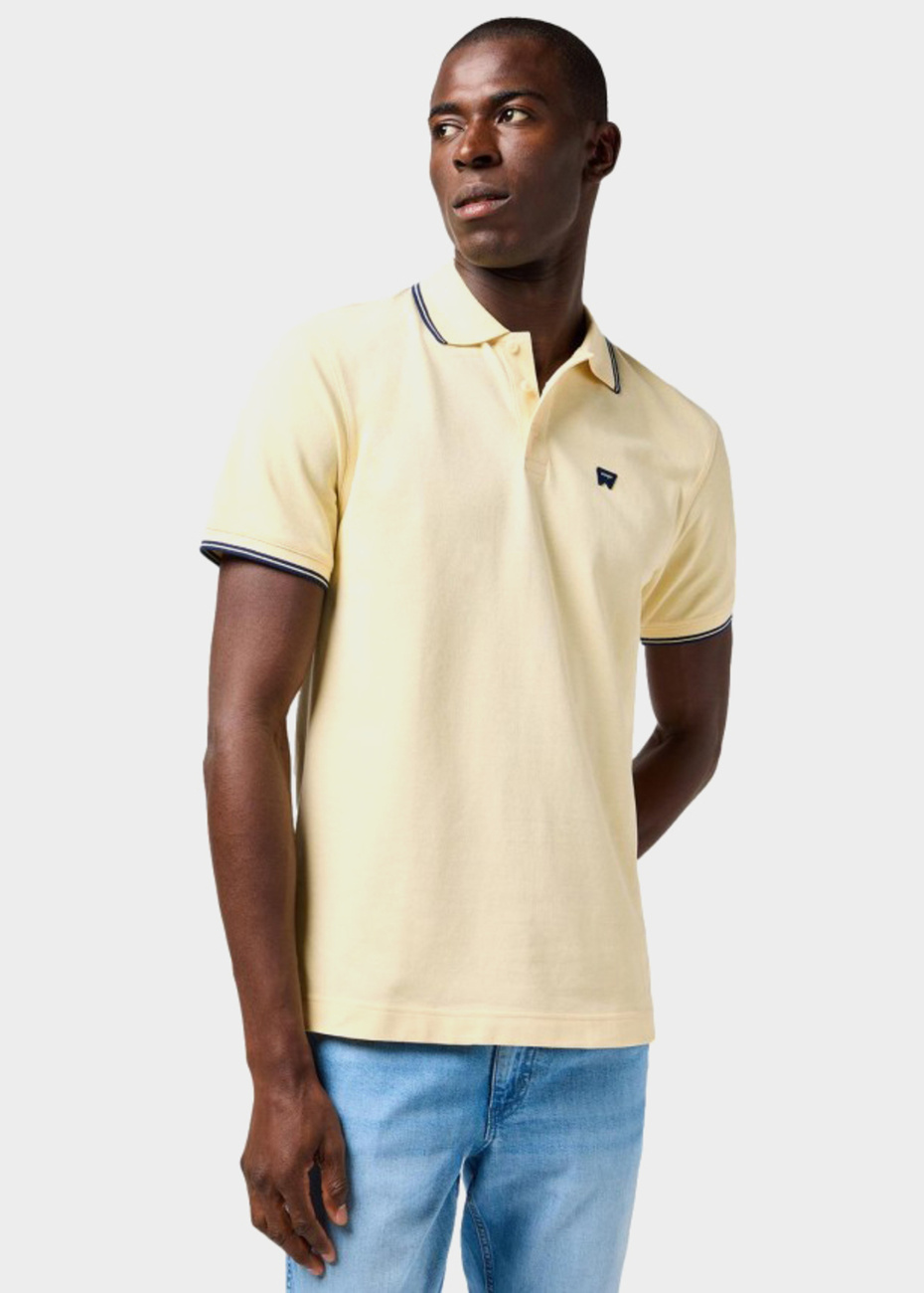 MESKA KOSZULKA WRANGLER POLO SHIRT BANANA CREPE 112362826