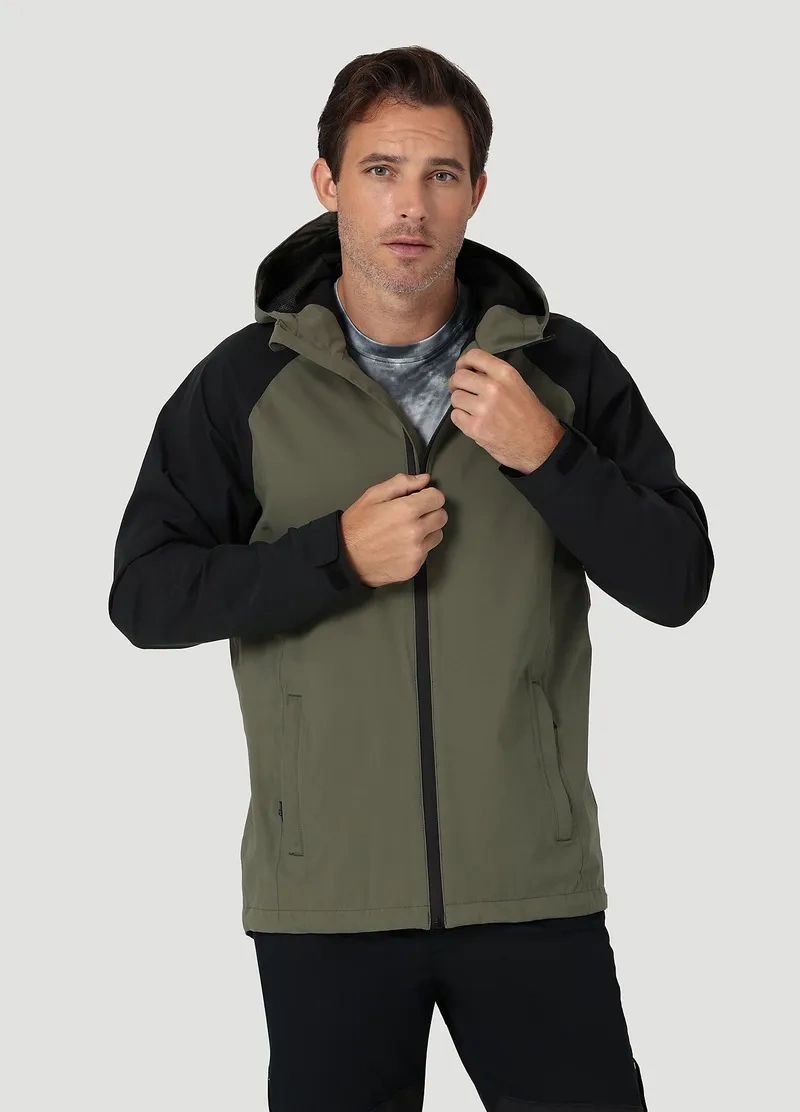 MĘSKA KURTKA ZIMOWA WRANGLER RAIN JACKET DUSTY OLIVE 112324309