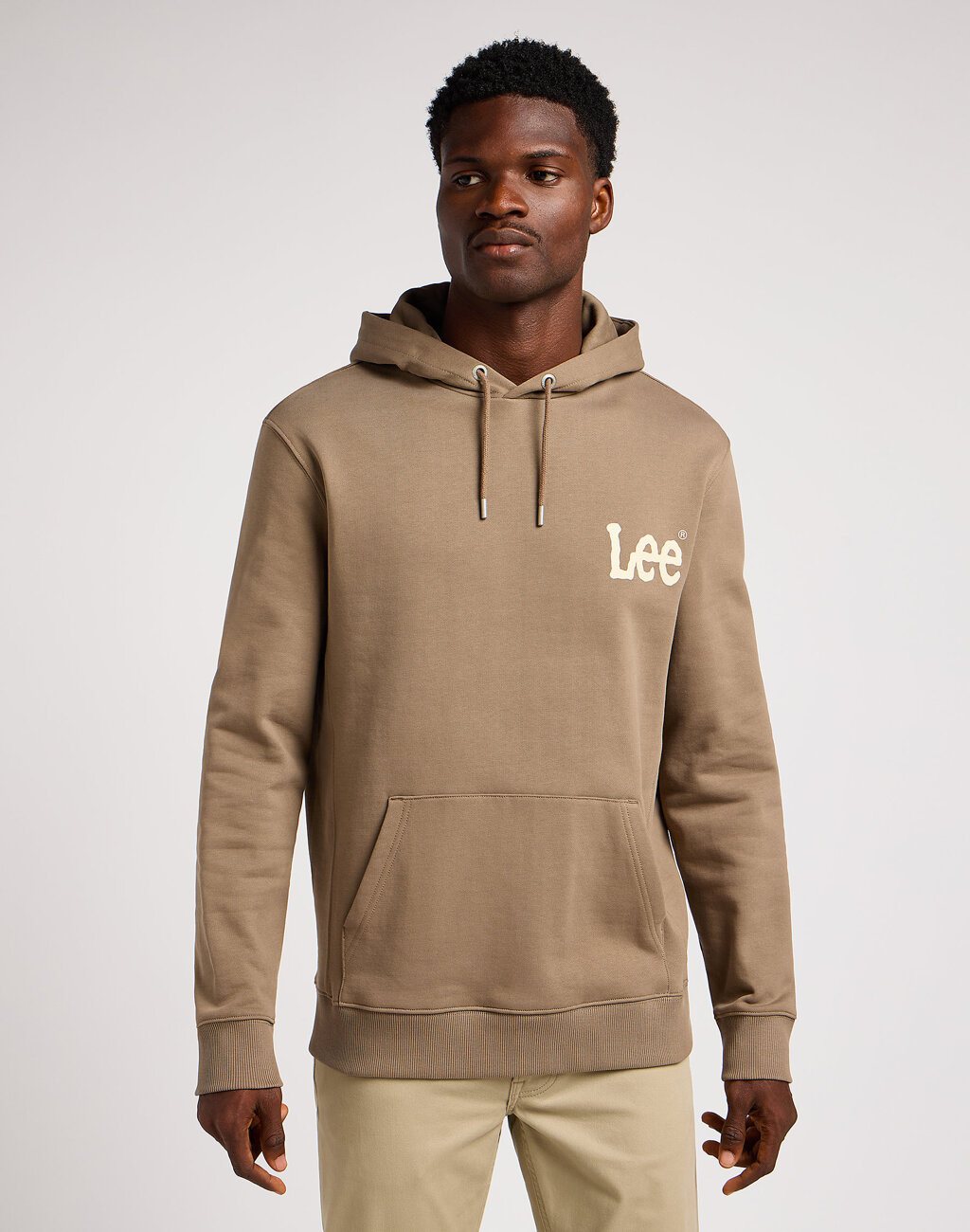 MĘSKA BLUZA Z KAPTUREM LEE WOBBLY LEE HOODIE PEBBLE 112349358 LM54015544