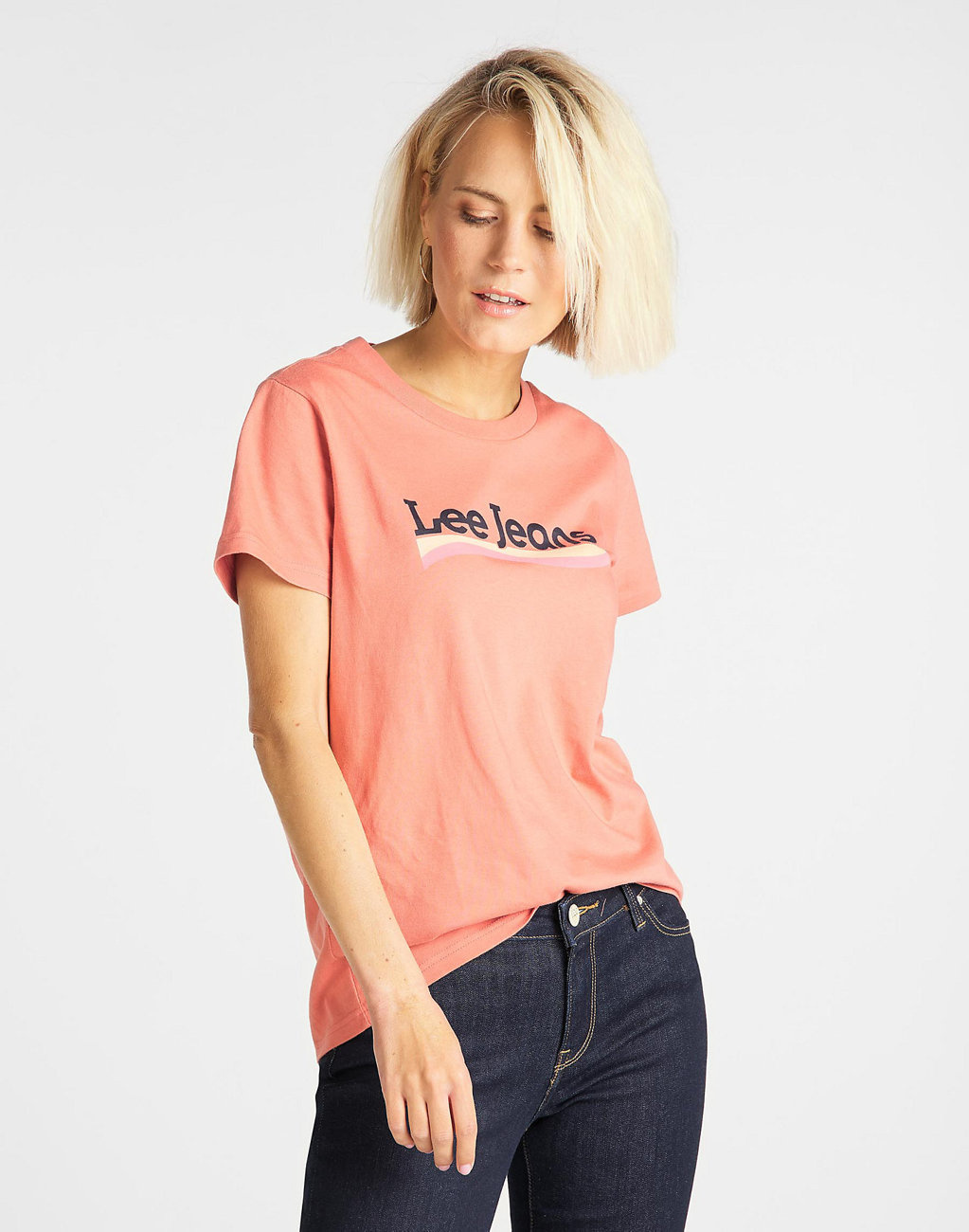 LEE CREW NECK TEE DAMSKII T-SHIRT PAPRIKA L41LETNI 112109063