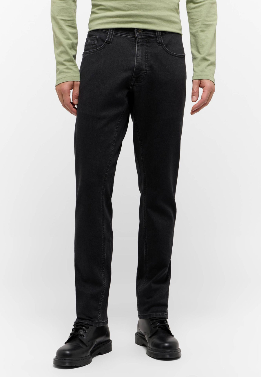 Męskie Spodnie Jeansowe Mustang Style Oregon Slim K Denim Black 1015546 4000 940