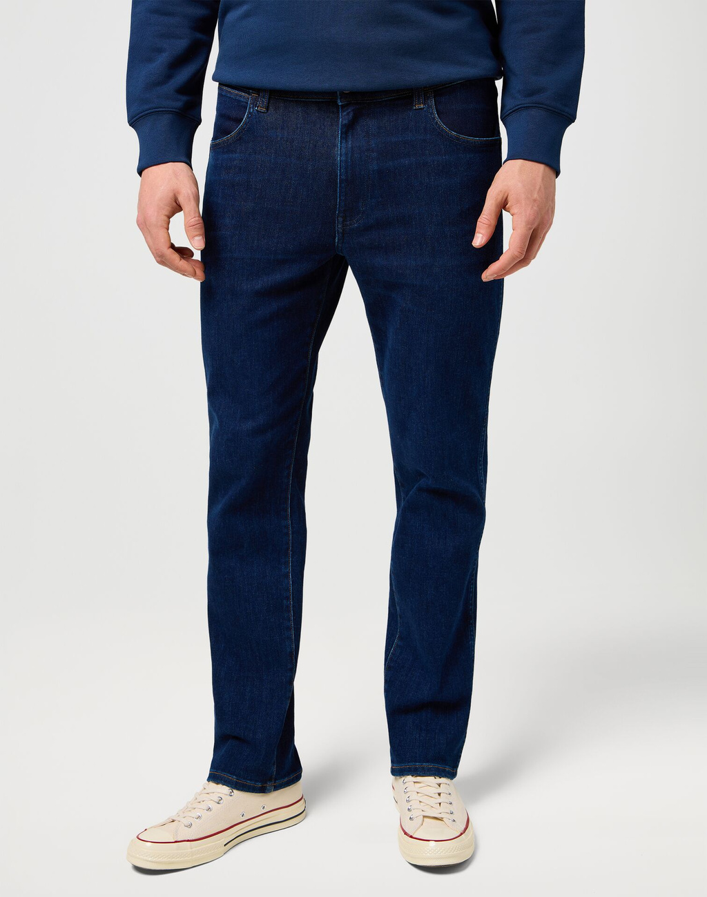 MESKIE SPODNIE WRANGLER LARSTON DARK WASH 112373151