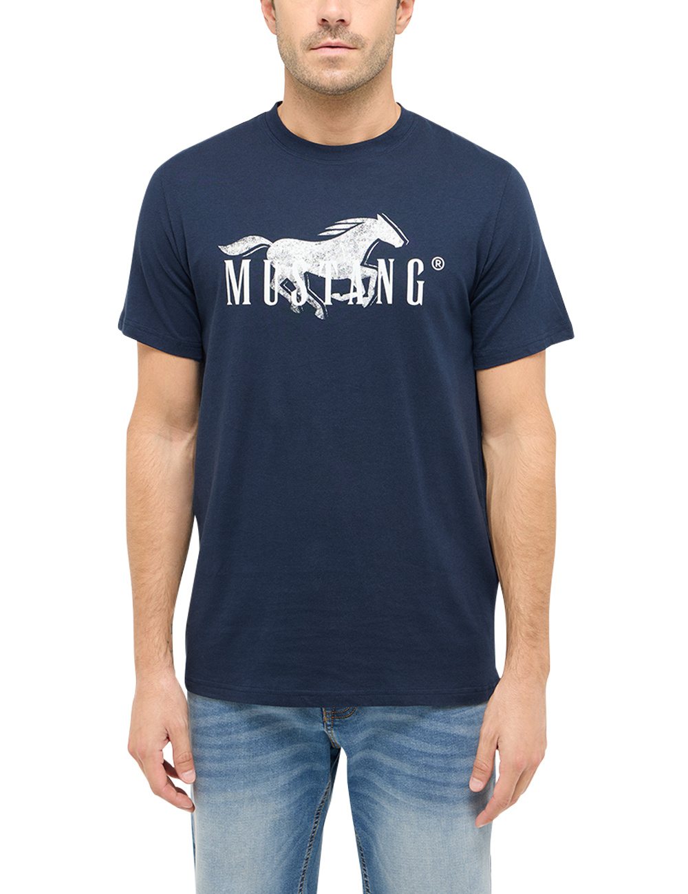 Męski T-Shirt Mustang Style Austin Dark Sapphire 1016279 4136