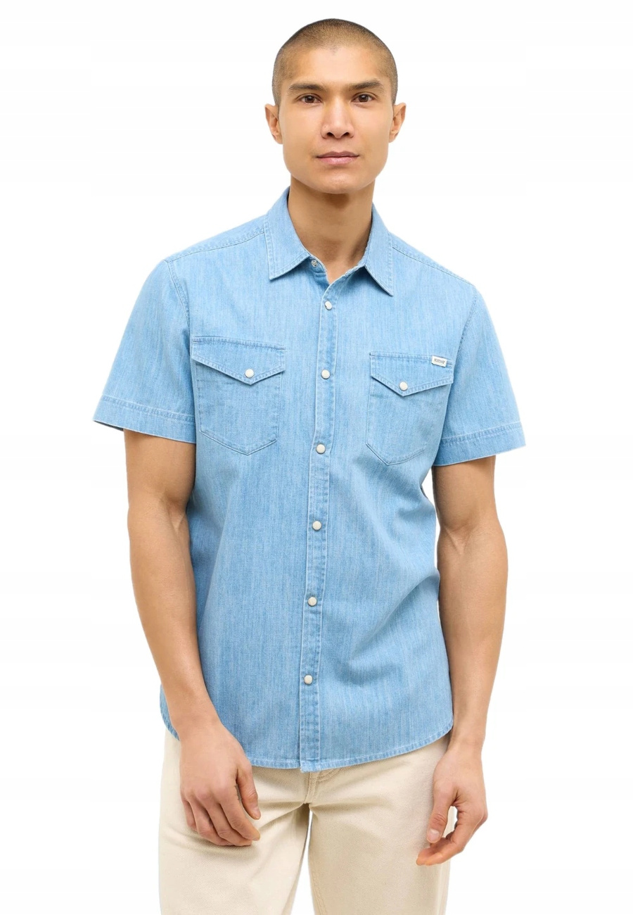 Męska koszula Mustang Style Eloy Denim Blue 1016467 5000 100