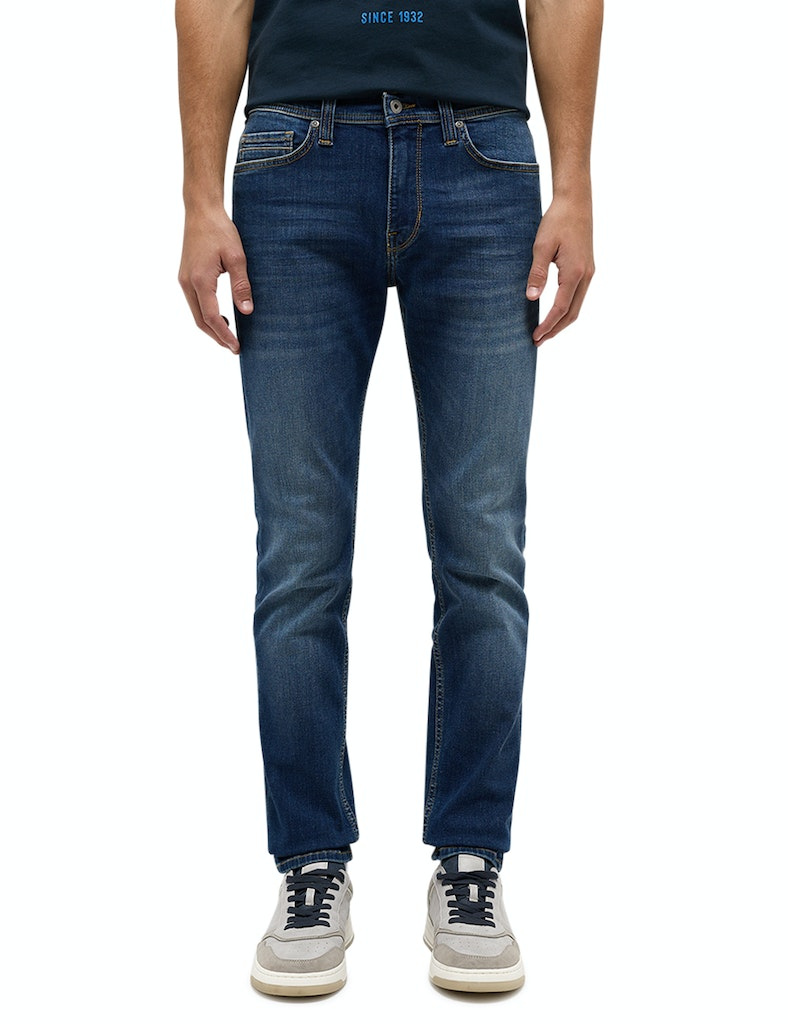 Męskie Spodnie Jeansowe Mustang Style Vegas Slim Denim Blue 1014588 5000 683