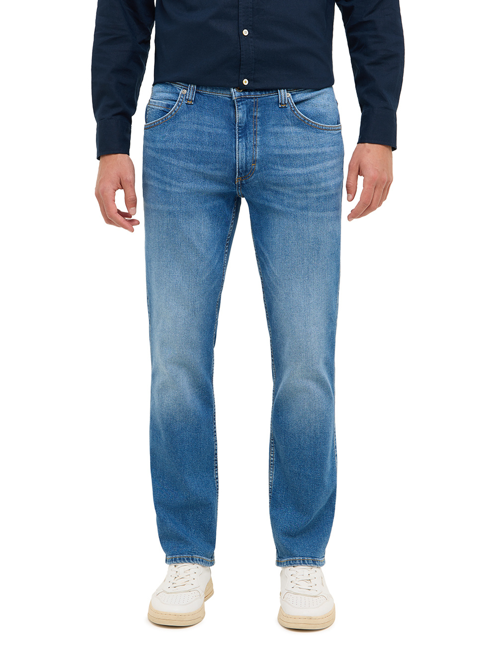 Męskie Spodnie Jeansowe Mustang Style Tramper Straight Denim Blue 1016331 5000 582