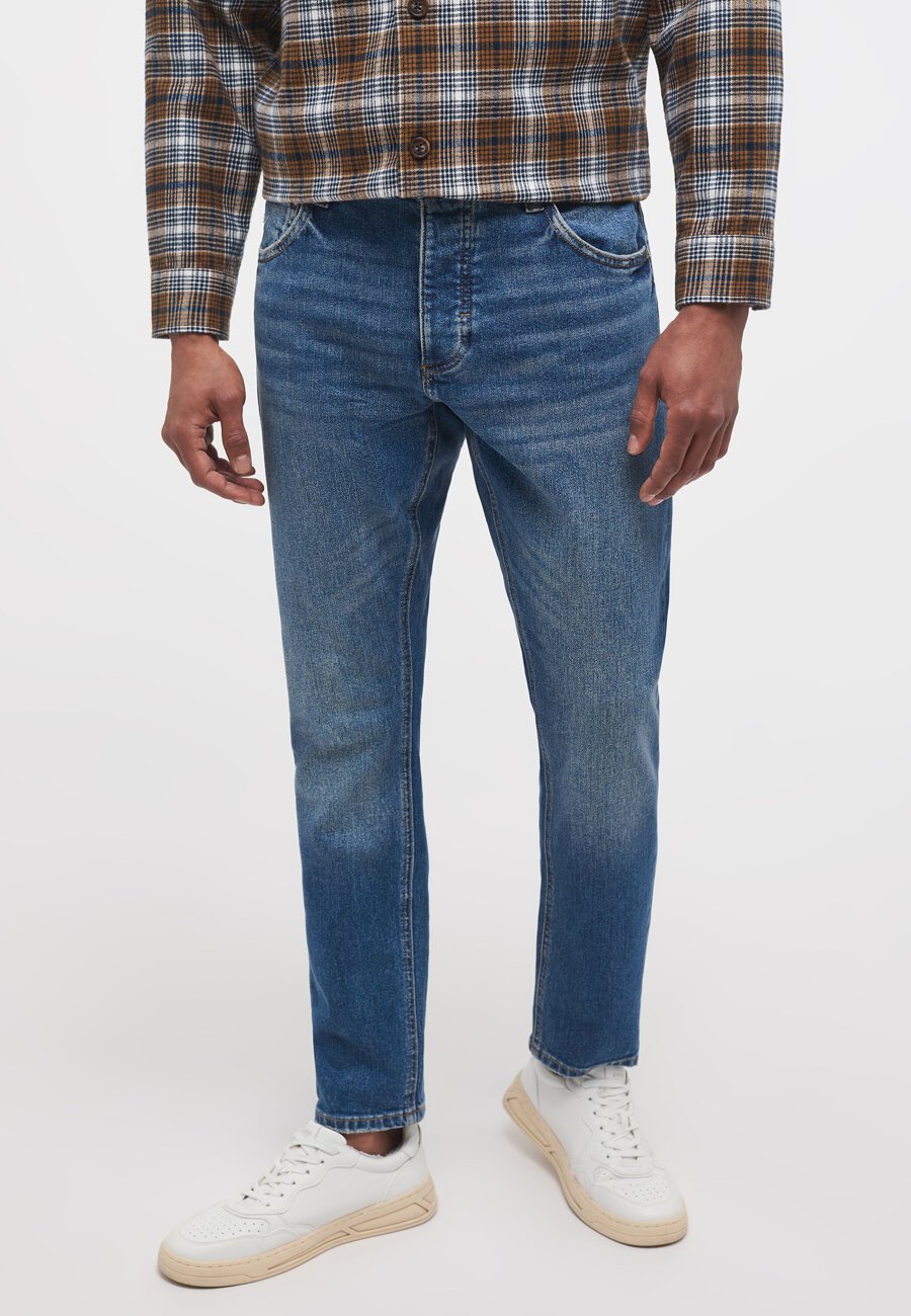Męskie Spodnie Jeansowe MUSTANG Toledo Tapered Denim Blue 1014326 5000 774