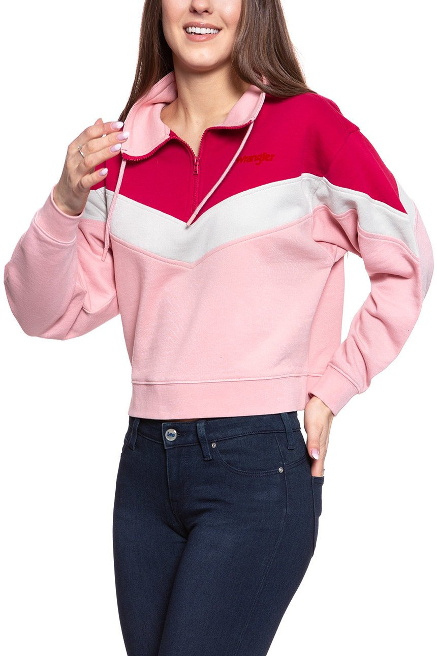 BLUZA WRANGLER CUT N SEW SWEAT BRIDAL ROSE W6N7HYP01 112130799