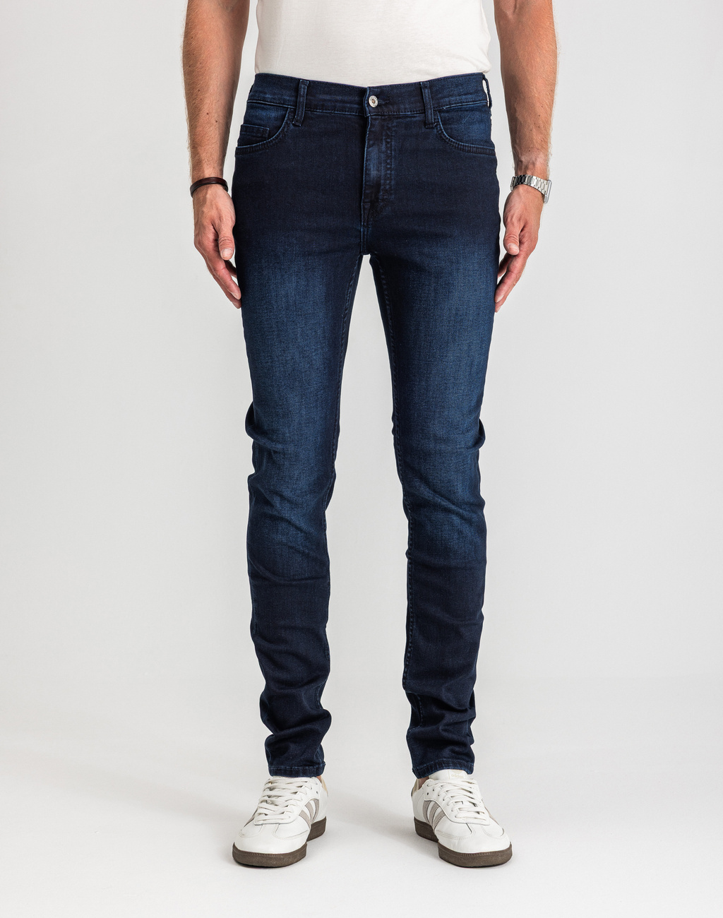 Męskie Spodnie Jeansowe Mustang Style Frisco Skinny Denim Blue 1017116 5000 801