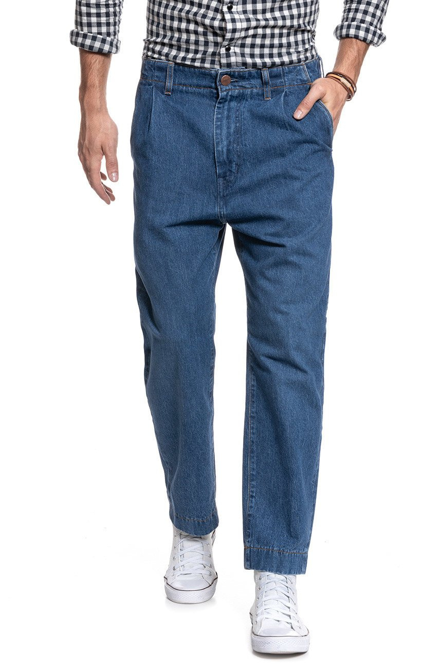 WRANGLER PLEATED CHINO PHELPS BLUE W15LQ7052 112126817