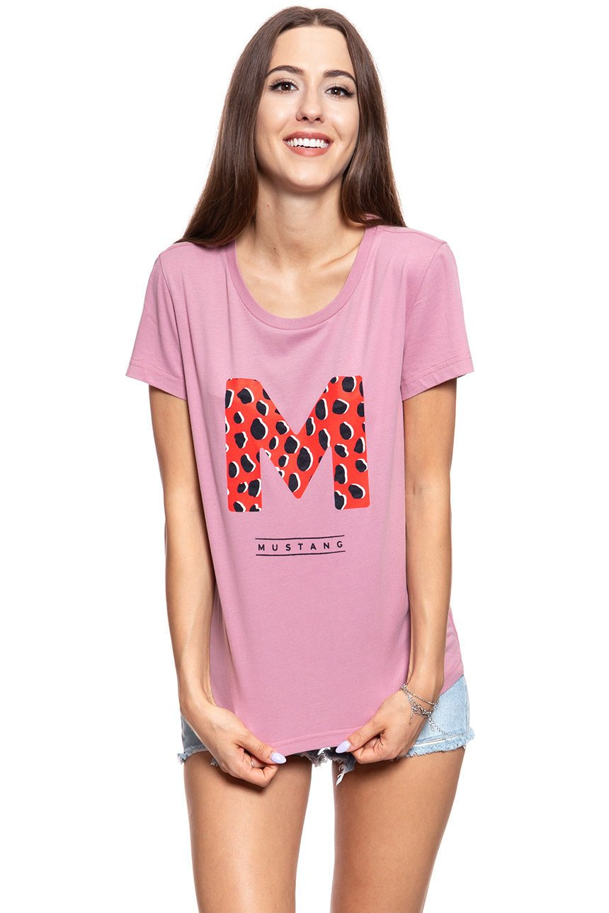 MUSTANG T SHIRT DAMSKI Alina C Print Lilas 1009028 8148