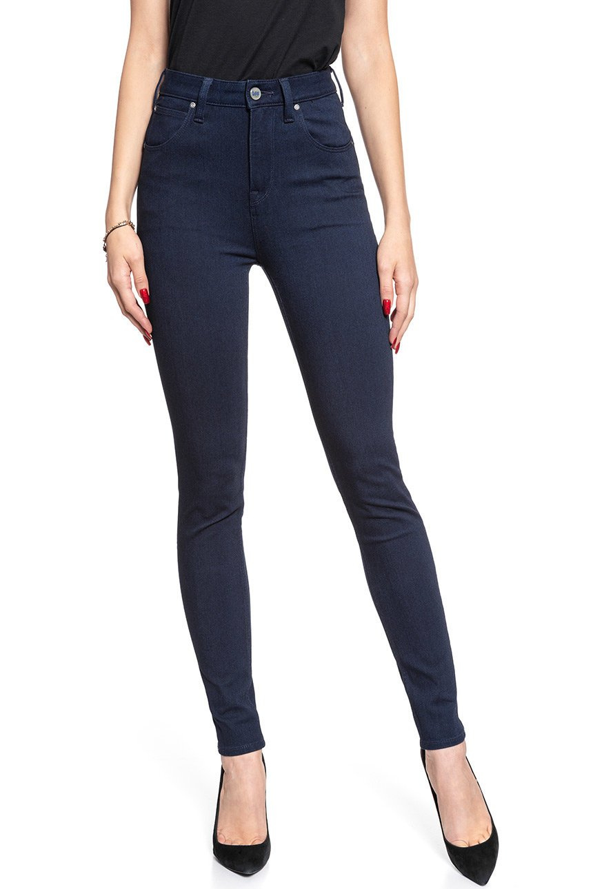 SPODNIE DAMSKIE LEE SCARLETT SUPER HIGH BLACK INDIGO L30LELLJ 112106483