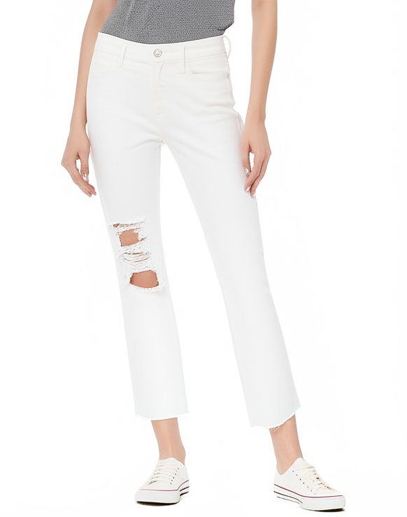 DAMSKIE SPODNIE JEANSOWE WRANGLER RETRO STRAIGHT WHITE DESTROYED W238DM13H 112127869