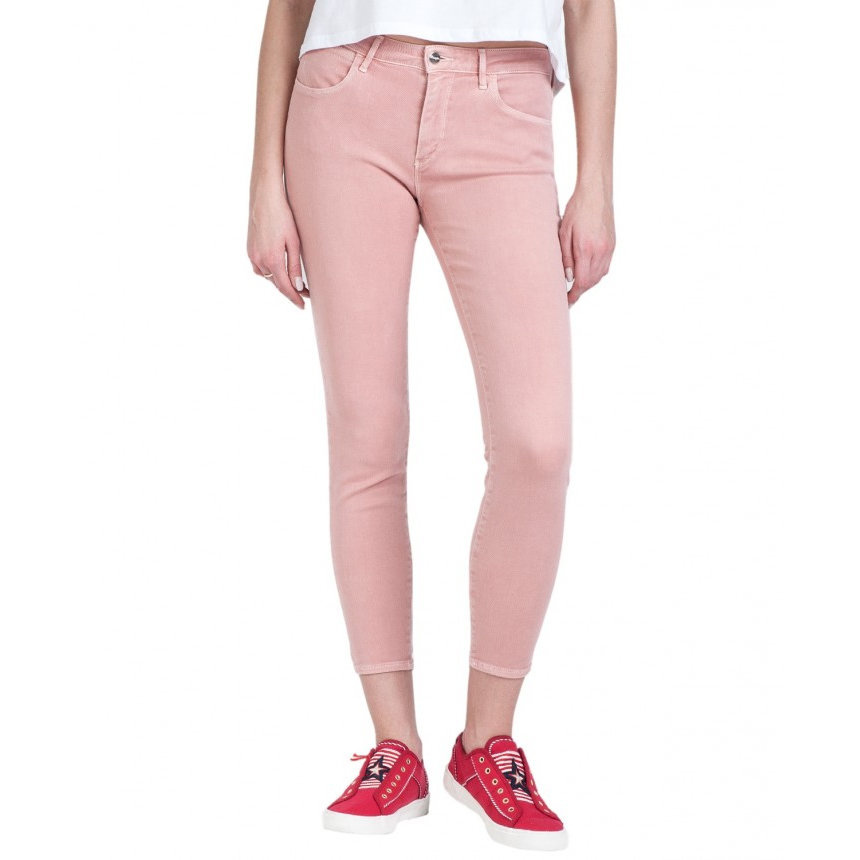 SPODNIE DAMSKIE WRANGLER SKINNY CROP PARADISE PINK W28MJTXLD 112128466